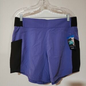 Columbia Shorts Women's Large Purple And Black‎ NWT Hike Colorblock Omni-wick